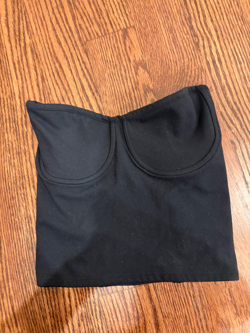 Joah Brown Black Strapless Bandeau Bra Top